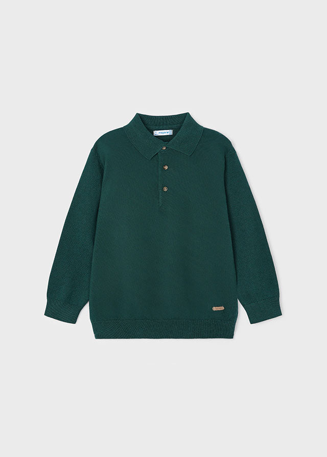 Mayoral Boys Green Fine Knit Polo 