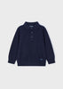 Mayoral Boys Fine Knit Navy Polo Jumper 