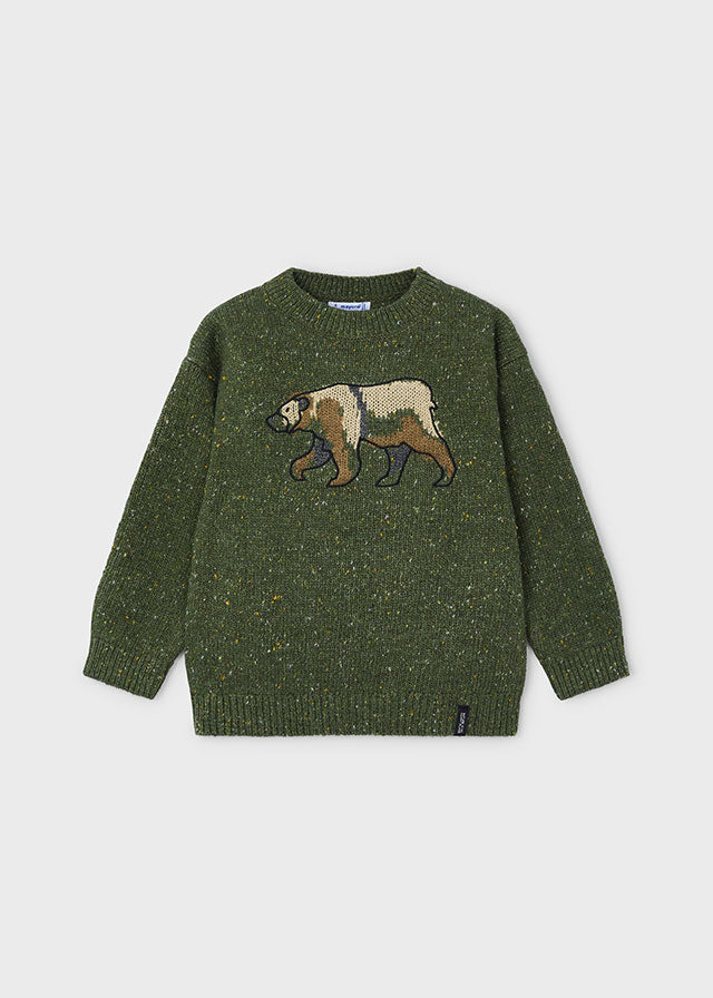 Mayoral Boys Green Woollen Jumper