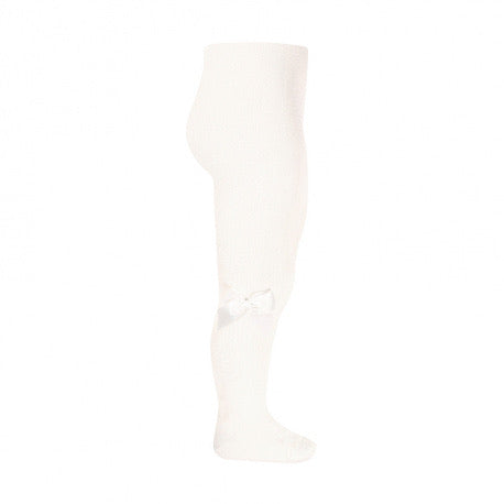 Condor Cotton Tights With Bow - Ivory